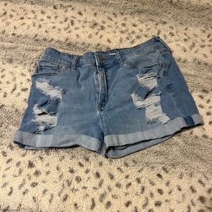 So jean shorts size 13 color denim